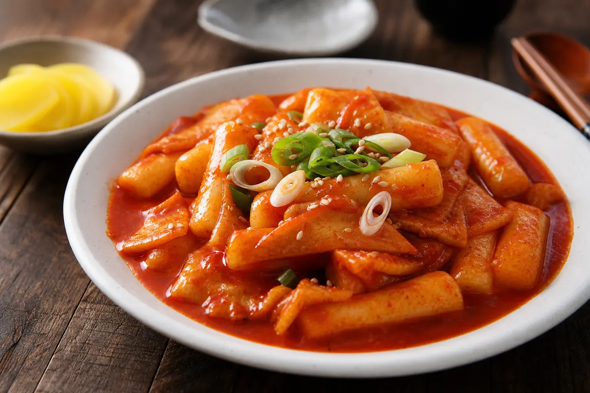 완성된 한국 떡볶이