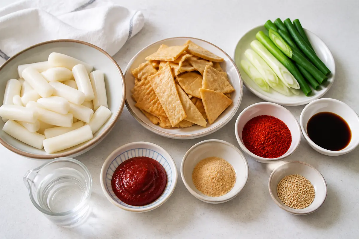 완성된 한국 떡볶이