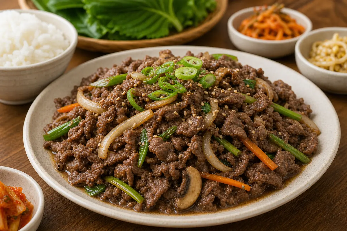 달콤짭조름한 한국식 소불고기 완성 사진