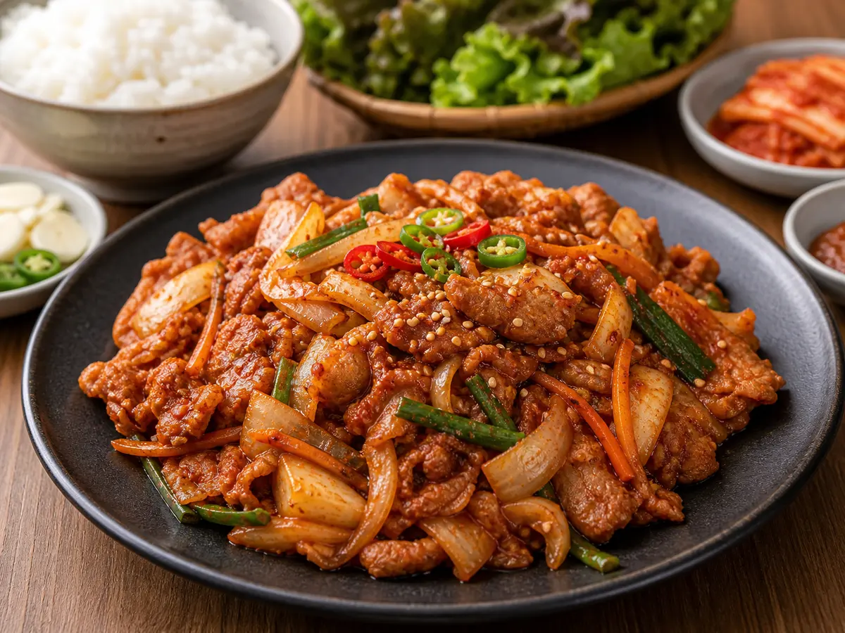 매콤달콤한 한국식 제육볶음 만들기 - LuaLoka