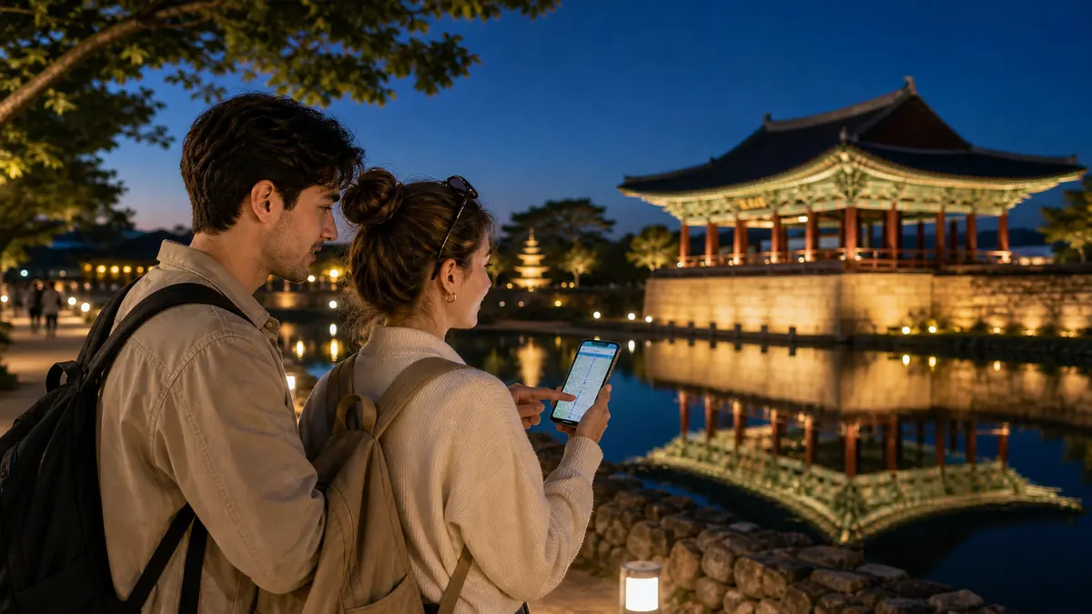 Historical trip to Gyeongju for foreigners Daereungwon Cheomseongdae Bulguksa Temple Donggung Palace and Wolji Images