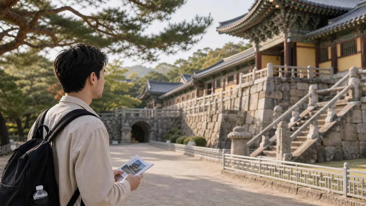 Historical trip to Gyeongju for foreigners Daereungwon Cheomseongdae Bulguksa Temple Donggung Palace and Wolji Images
