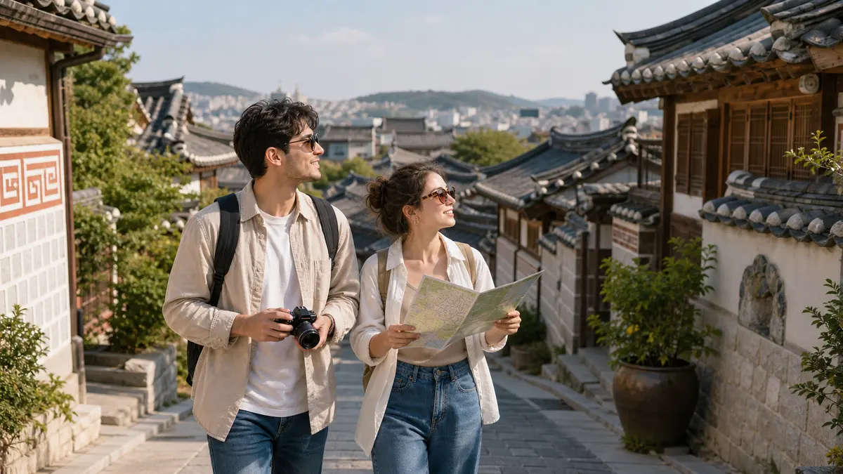 외국인을 위한 전주 한옥마을 한복 비빔밥 전통 골목 여행 코스 이미지