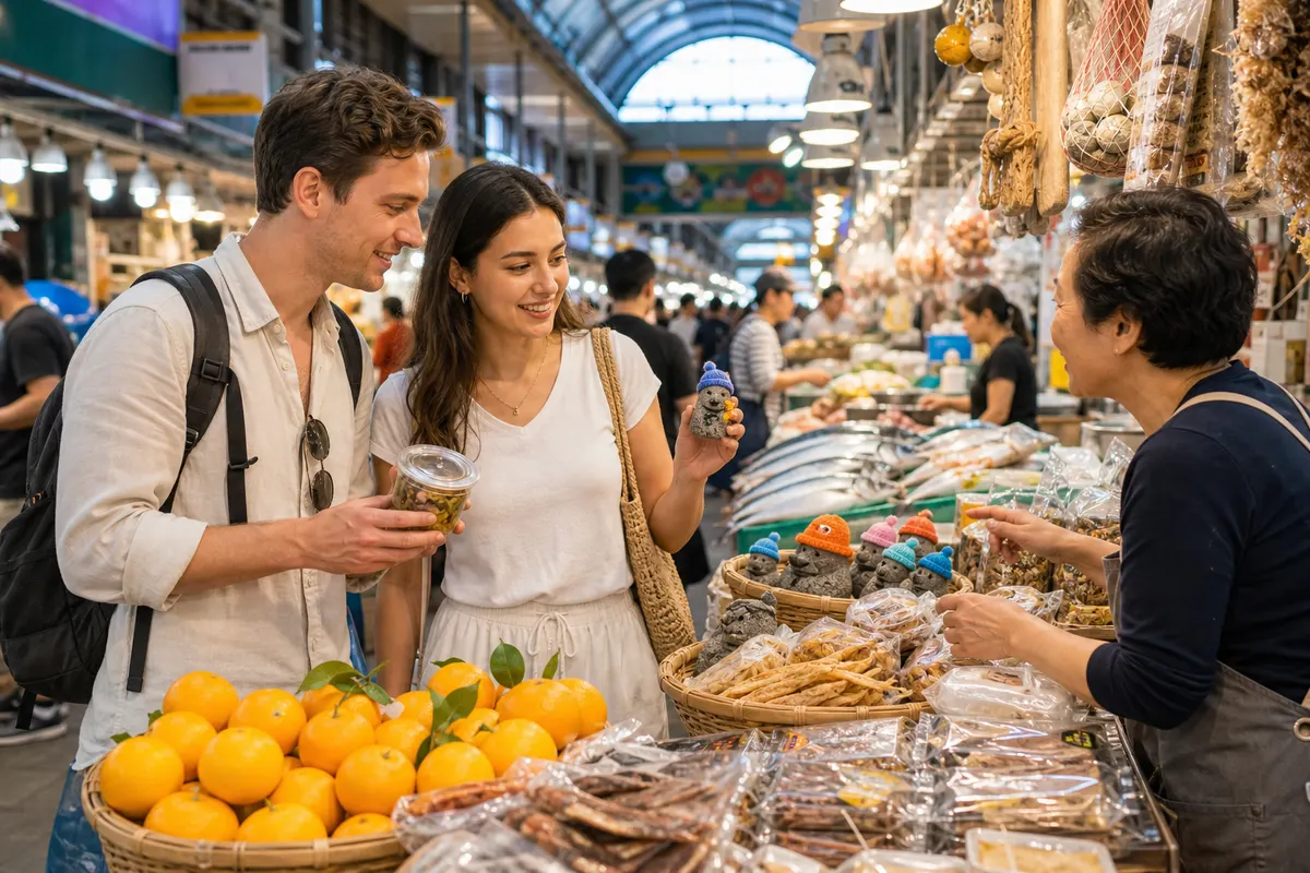 Jeju Dongmun Market food and souvenir travel guide for foreigners